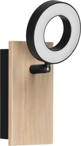 Eglo 901202 - Faretto da parete LED RIELVES LED/4,2W/230V nero/marrone