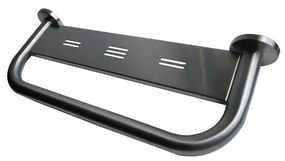 Maniglia con ripiano 58x8 cm acciaio inox/argento