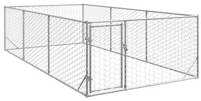 Cuccia Per Cani Da Esterno Con Porta 2x4x1 M Acciaio Zincato /
