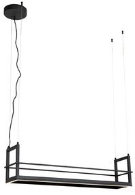 Lampada a sospensione nera con mensola inclusa LED dimmerabile a 3 livelli - Cage Rack