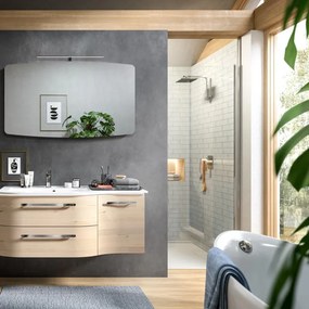 Mobile da bagno sospeso Contea di Pelipal L 117 x H 48 x P 49.5 cm pino polar , 2 cassetti 1 anta