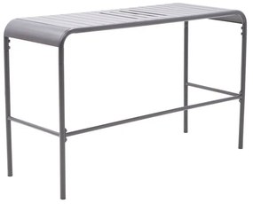 Tavolo da pranzo per giardino Cafe struttura e superficie in Acciaio nero per 4 persone 120x45cm