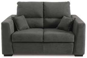 Divano 2 posti imbottito 153 cm LOUNGE in tessuto Antracite