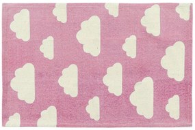 Tappeto per bambini cotone rosa 60 x 90 cm GWALIJAR Beliani