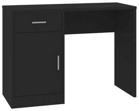 Scrivania cassetto nero 100x40x73cm legno multistrato