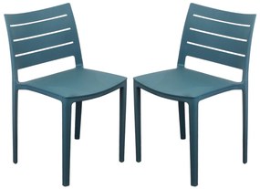 CABOT - set 2 sedie in polipropilene impilabile