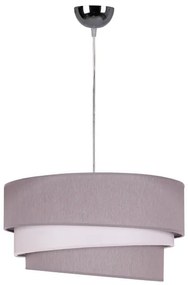 Duolla - Lampadario a sospensione con filo TRIO 1xE27/40W/230V diametro 45 cm grigio/bianco
