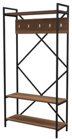 Mobile ingresso industrial Navis noce con appendiabiti e rastrelliera