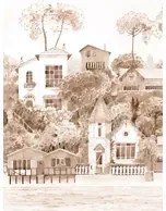 Isidore Leroy Carta da parati panoramica Front de Mer Sepia - Panel A
