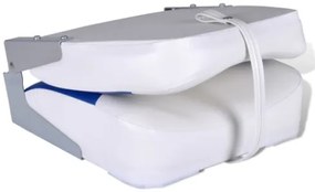 Sedile per Barca con Schienale Pieghevole e Cuscino 41x36x48 cm
