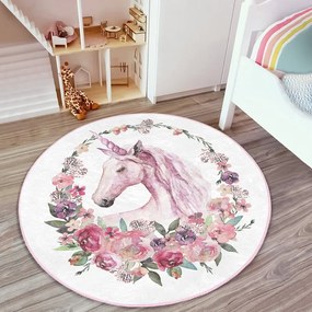 Tappeto rosa per bambini ø 120 cm Comfort - Mila Home