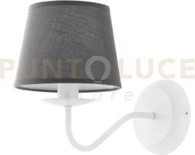 Applique a parete favola bianca e grigia 1 luce attacco e14 16x28x4...