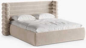 Letto imbottito Mount con contenitore in velluto Salvador – 160x200 cm