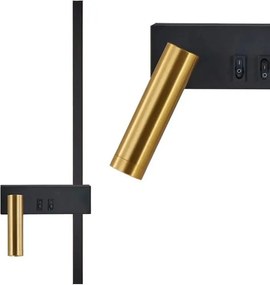 Lampada da parete APP1439-2-W BLACK  GOLD LEFT