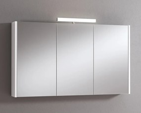 Pensile con luce Akira L 120 x P 15.5 x H 70 cm laccato lucido bianco