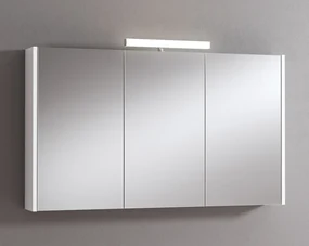 Pensile con luce Akira laccato lucido bianco L 120 x H 70 x P 15.5 cm