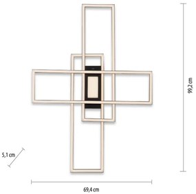 Leuchten Direkt 14693-18 - Plafoniera LED dimmerabile ASMIN LED/48W/230V