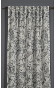 Tenda grigia 135x245 cm Birds and Roses – Sehlbach
