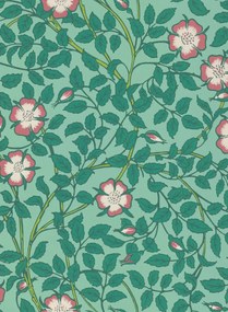 Little Greene Carta da parati Briar Rose - Green Verditer