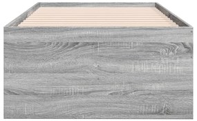 Divano letto con cassetti grigio sonoma 75x190 cm multistrato