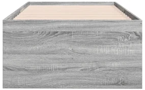 Divano letto con cassetti grigio sonoma 75x190 cm multistrato
