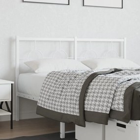 Testiera İn Metallo Bianco 135 Cm /