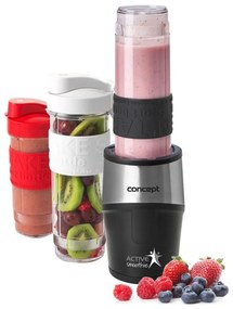 Concept SM3385 - Frullatore con accessori ACTIVE SMOOTHIE 500W/230V nero