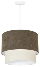 Duolla - Lampadario a sospensione con filo CORDUROY 1xE27/15W/230V diametro 40 cm marrone/color crema