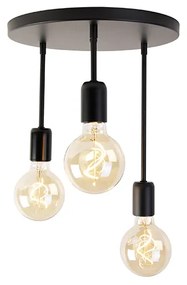 Plafoniera moderna nera 3 luci - Facil