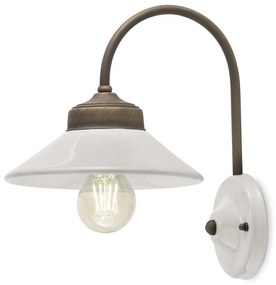 Applique Vintage Colors Ferro E Ceramica Crema 1 Luce E27