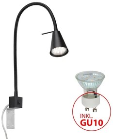 Briloner 2080-015 - Applique a LED COMFORT LIGHT 1xGU10/5W/230V nero