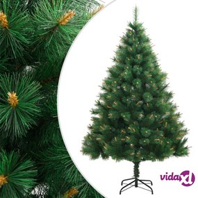 vidaXL Albero di Natale Artificiale Incernierato con Base 120 cm