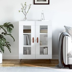 Credenza 69,5x34x90 Cm İn Legno Multistrato Bianco Lucido /
