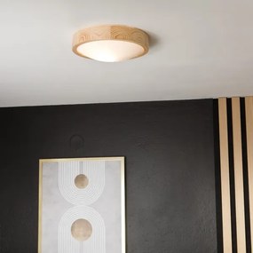 Plafoniera NATURAL SLIM 1xE27/60W/230V ø 27 cm pino