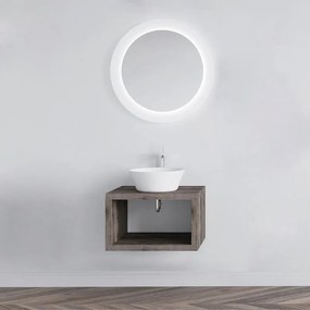 Mobile da bagno sotto lavabo Squer rovere fossile L 60 x H 30 x P 46 cm, lavabo non incluso
