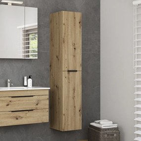 Colonna bagno 166 cm a due ante in rovere naturale | LAC-EFESTO-80 - KAMALU