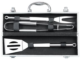 Valigetta attrezzi per barbecue con 3 accessori