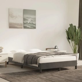 Giroletto Senza Materasso Grigio Scuro 120x200 Cm Velluto /