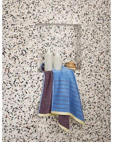 Asciugamano in cotone blu e viola Dora, 50 x 100 cm - Hübsch