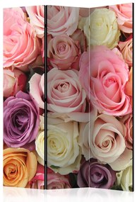 Paravento Rose Pastello - bouquet romantico di rose pastello