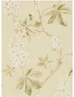 Tapete Chestnut Tree von Sanderson - Coral/ Bayleaf