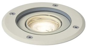 Faretto da terra moderno beige GU10 50mm regolabile IP65 - Delux