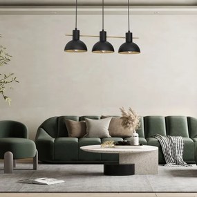 Lampadario a sospensione con filo ESTATE MINI 3xE27/15W/230V nero