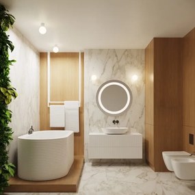 Sollux SL.1707 - Applique da bagno HALO 1xG9/8W/230V IP44 bianco