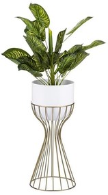 Vaso da fiori in metallo LOFT 46x20 cm oro/bianco