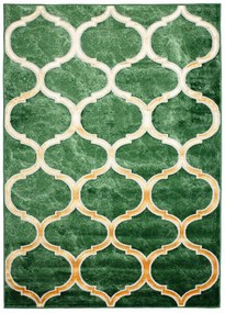 Tappeto originale verde con motivi dorati Larghezza: 120 cm | Lunghezza: 170 cm