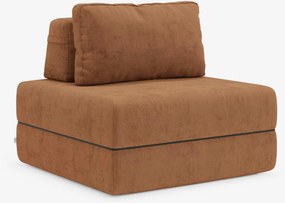 Rift poltrona letto con materasso alto 24 cm e memory foam - schienale mobile e tessuto smacchiabile T31