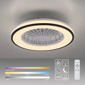 JUST LIGHT. 14447-18 - Ventilatore da soffitto LED RGBW LENO LED/44W/230V + DO