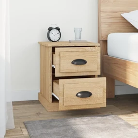Comodino rovere sonoma 39x39x47,5 cm in legno multistrato