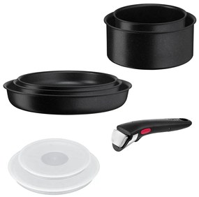 Set di pentole in alluminio 8 pezzi INGENIO Black stone L3998802 - Tefal